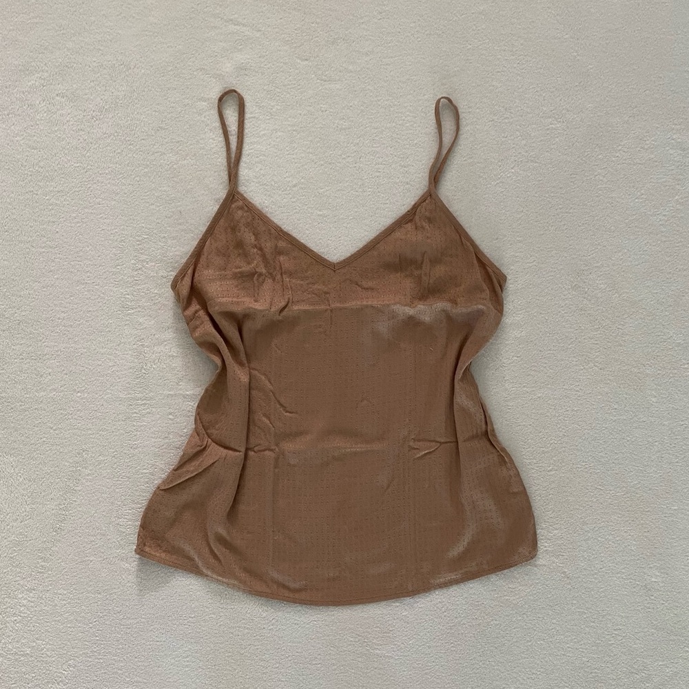 Molly Bracken Adjustable Tan Spaghetti Strap Swing Cami Top Size Small